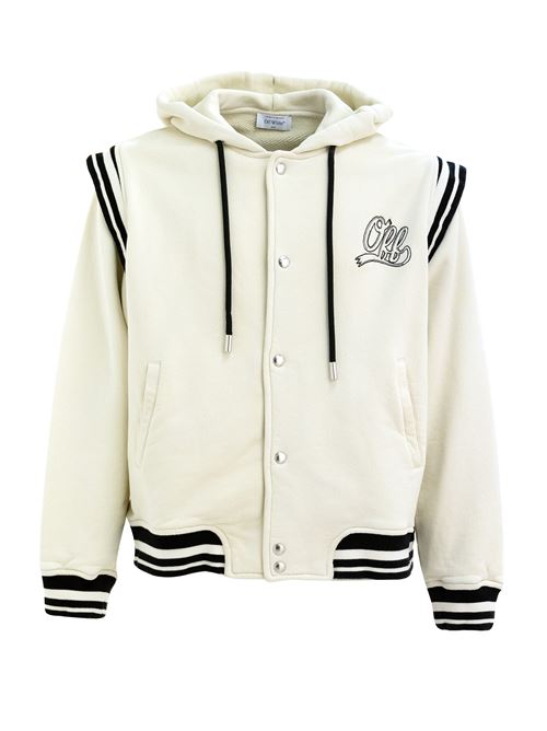 Giacca Varsity OFF WHITE | OMEK003S25JER0010B0B